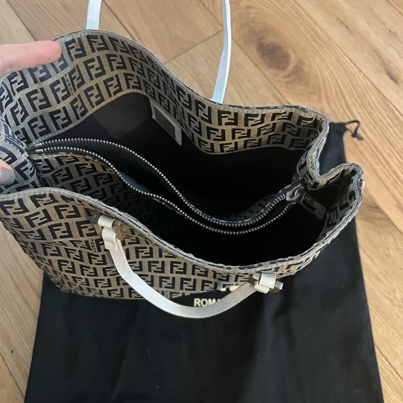 authentic FENDI vintage zucchino small canvas tote - Picture 5 of 7
